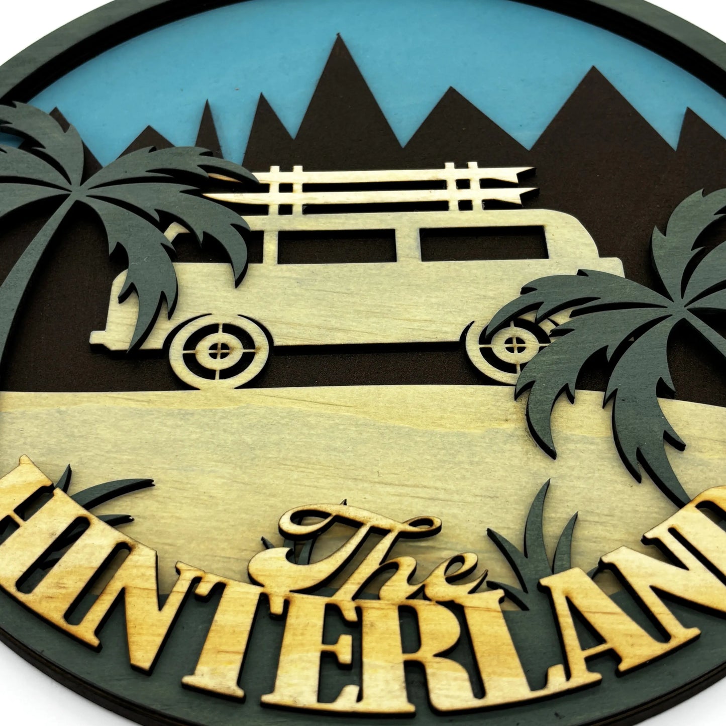 The Hinterland Wooden Sign – Rustic Adventure Décor Vibeartz
