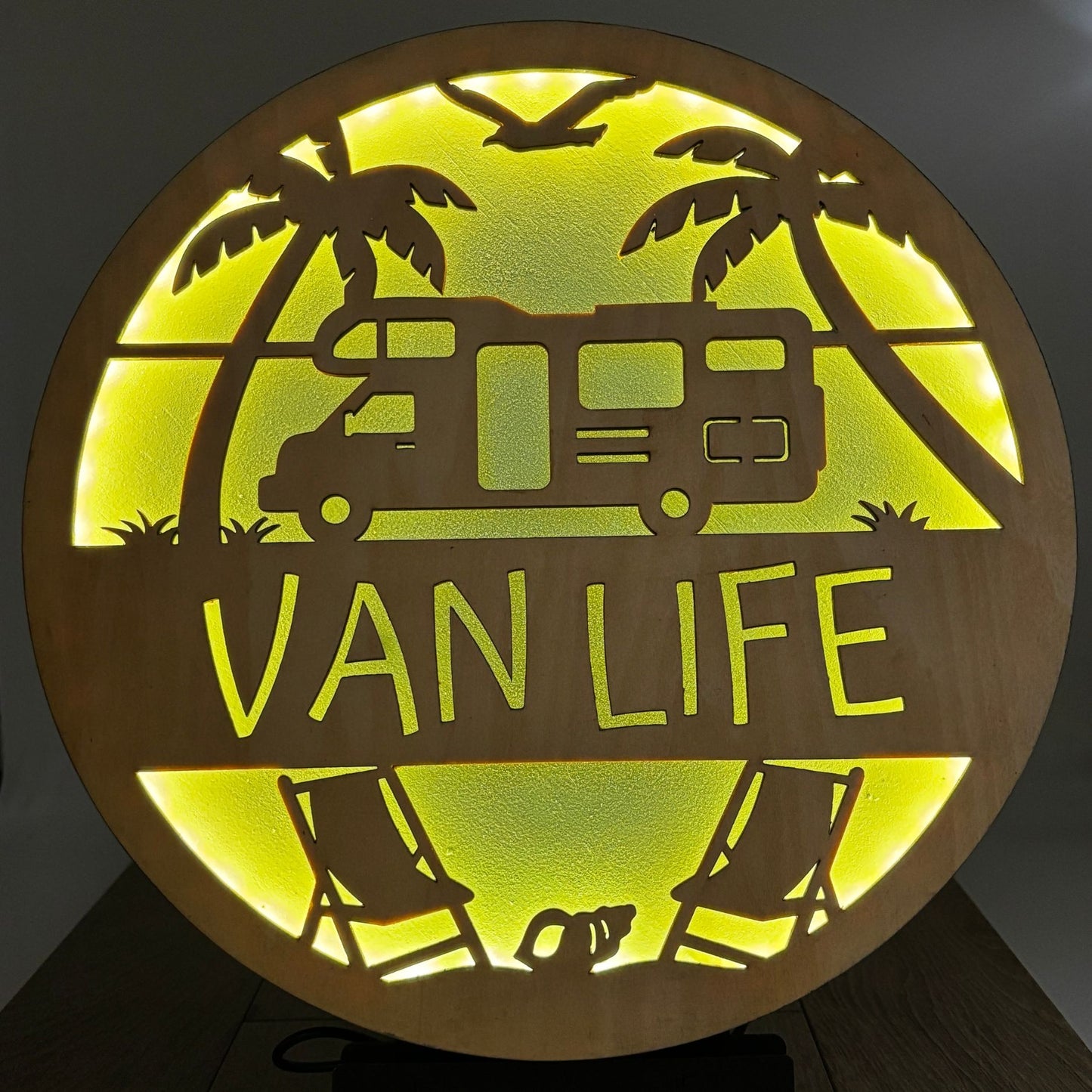 Wooden LED Light Lamp – Van Life