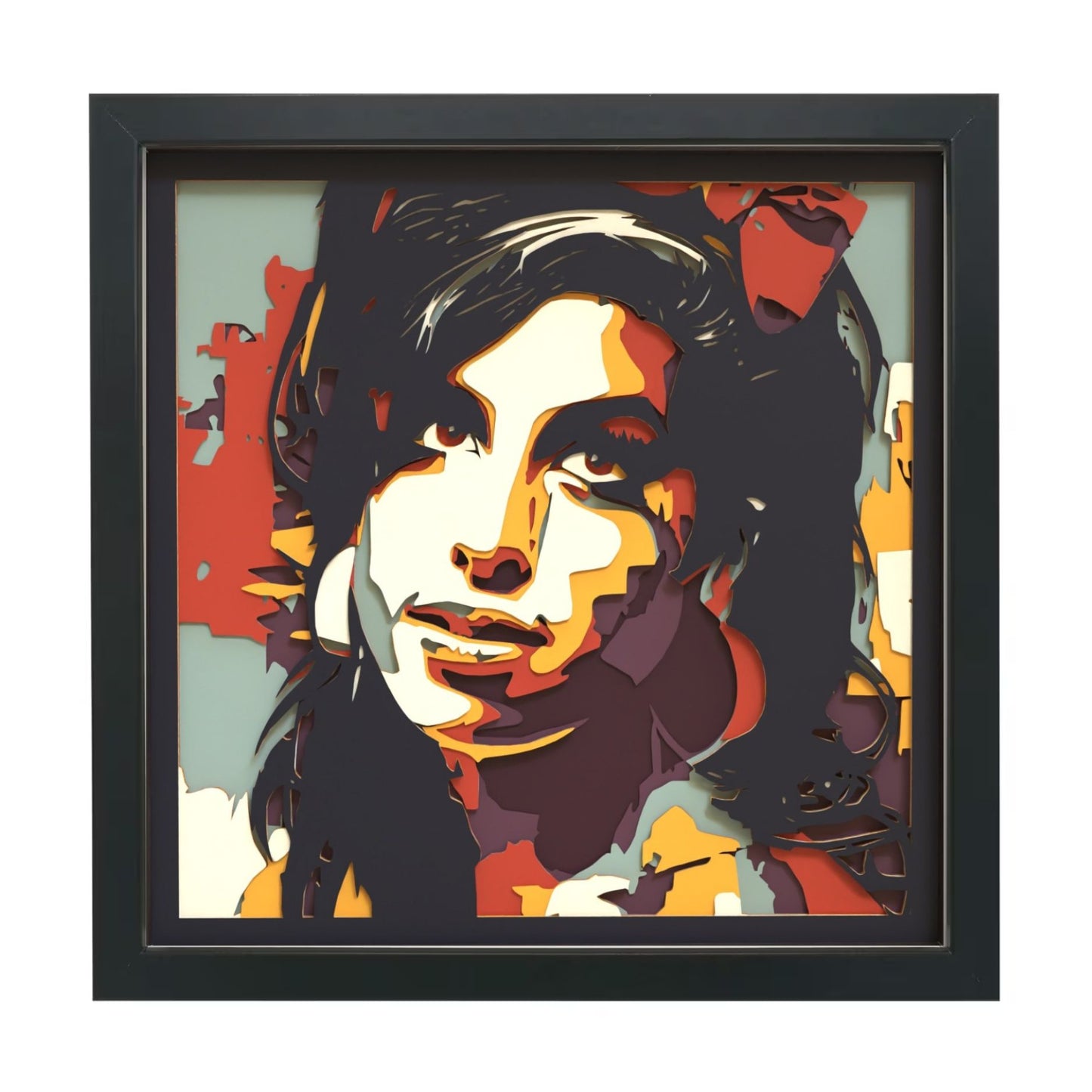 Amy Winehouse Multilayer Shadow Box Frame Art