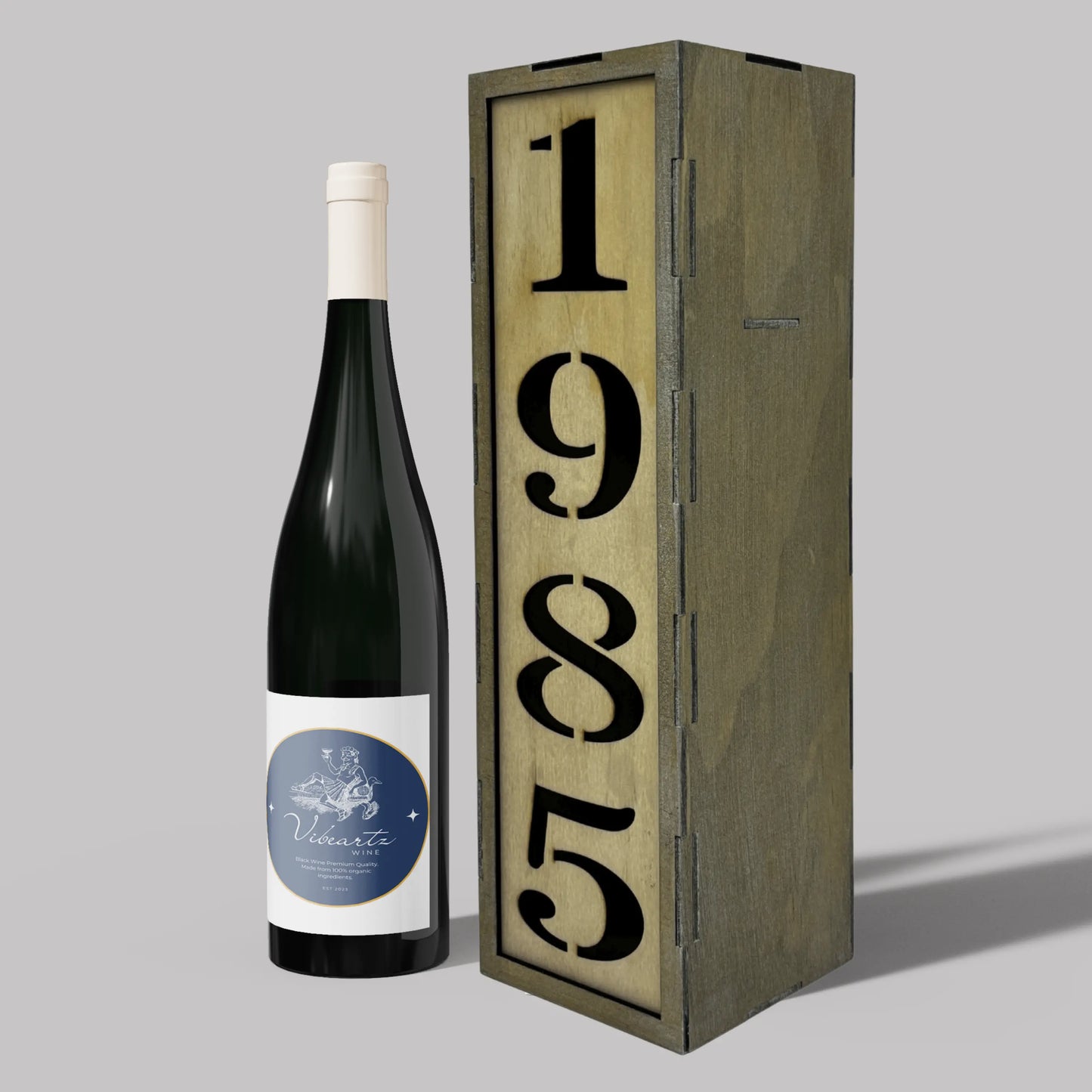 1985 - Wooden Wine Box Vibeartz