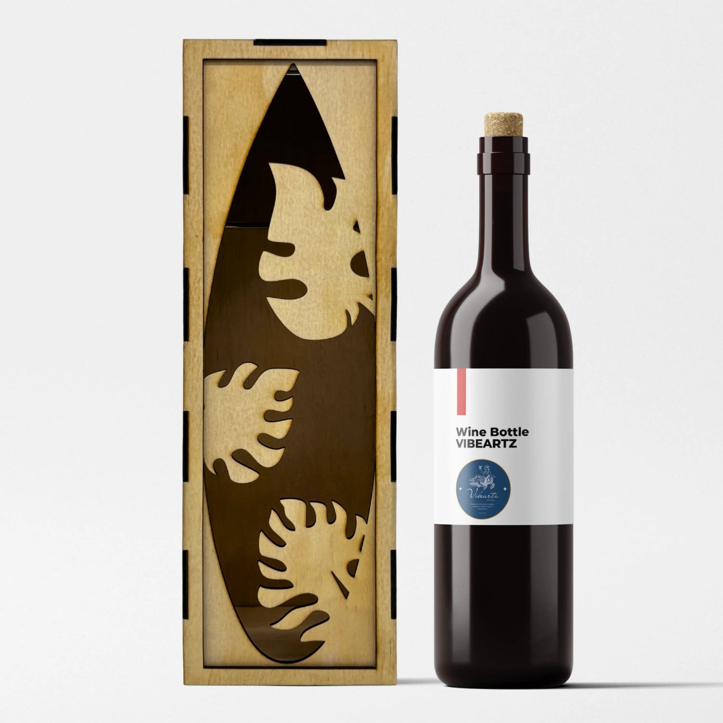 Tropical Feelings - Wooden Wine Box Vibeartz