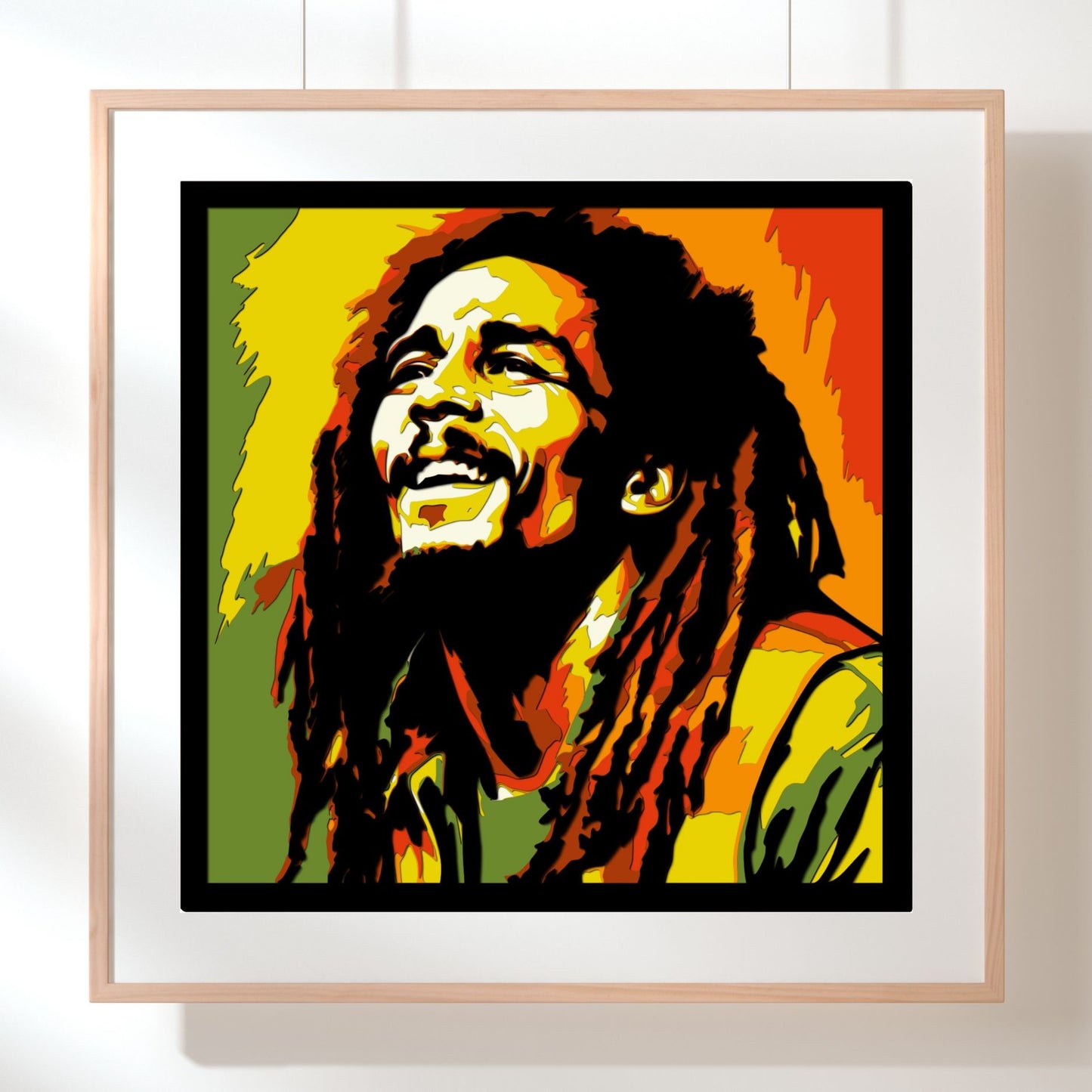 Bob Marley Multilayer Shadow Box Frame Art
