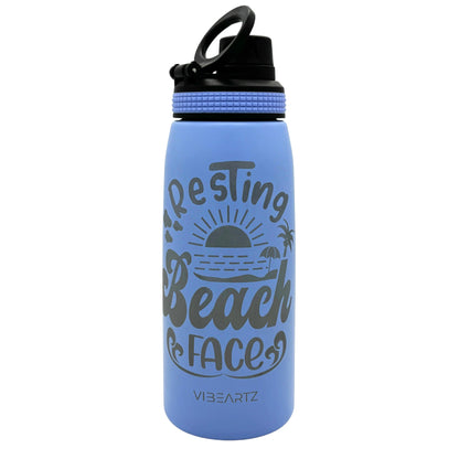 Resting Beach Face - Insulated Water Bottle 780ml Vibeartz