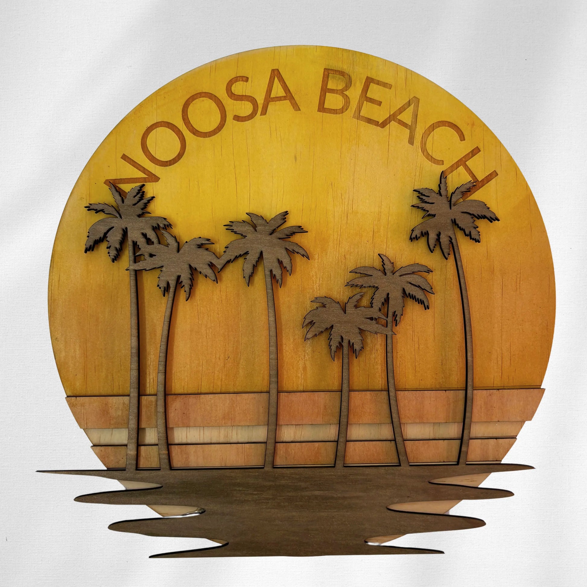 Noosa Beach Wooden Wall Art Vibeartz