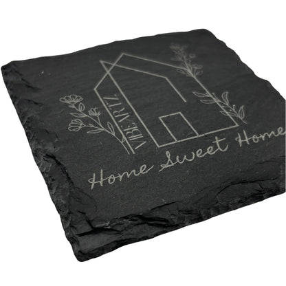 Home Sweet Home 2 - Engraved Slate Coaster Vibeartz