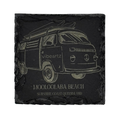 Mooloolaba Adventure Slate Coaster Vibeartz
