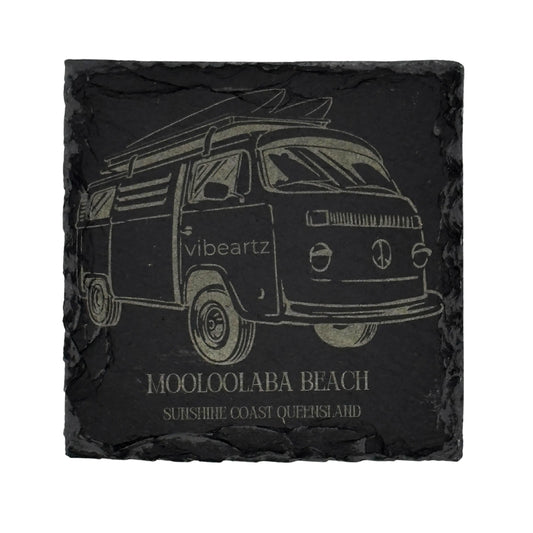 Mooloolaba Adventure Slate Coaster Vibeartz