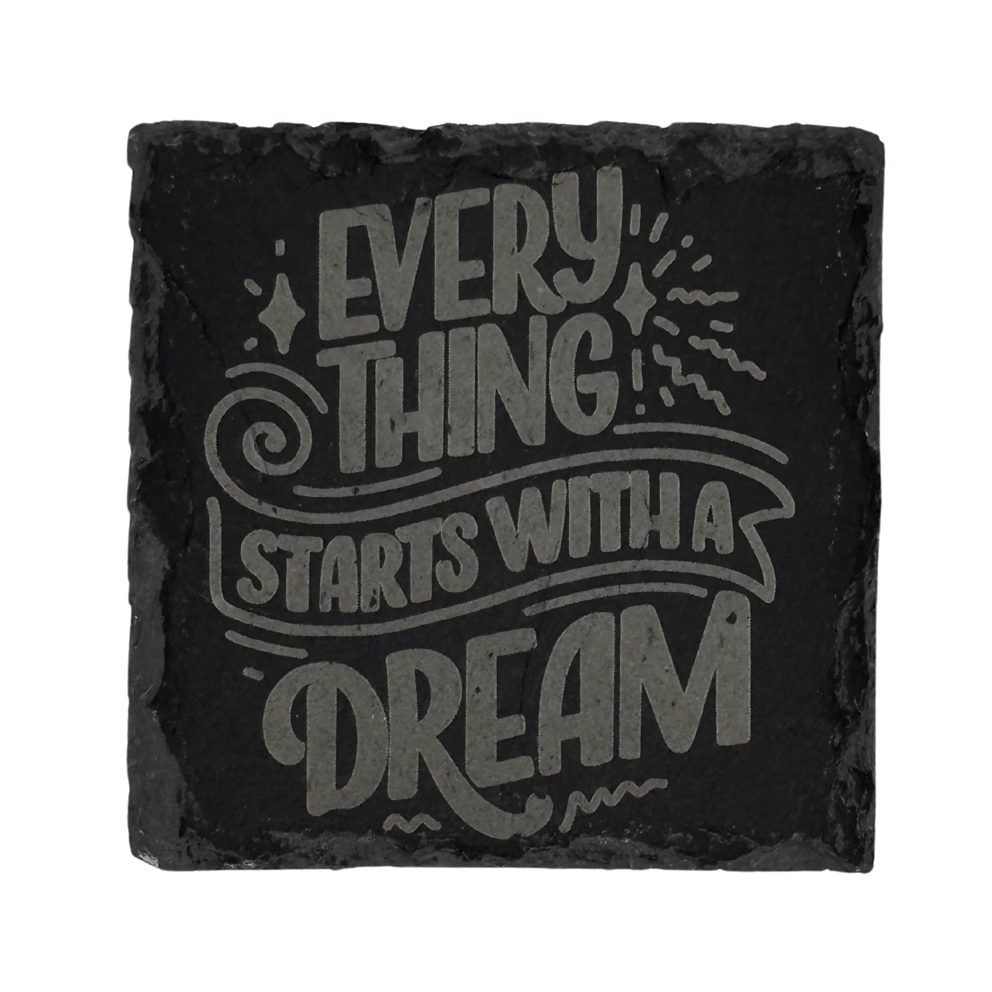 InspireSlate – Engraved Motivational Slate Coaster Vibeartz