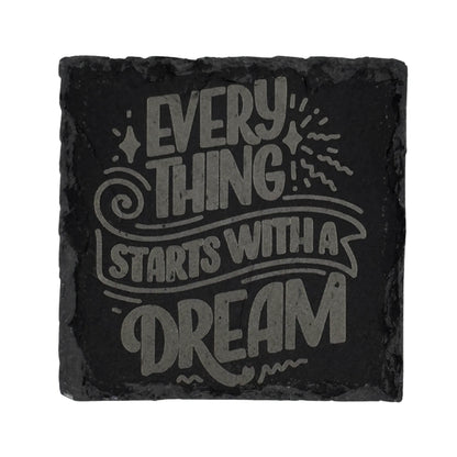 InspireSlate – Engraved Motivational Slate Coaster Vibeartz
