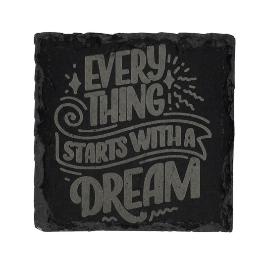 InspireSlate – Engraved Motivational Slate Coaster Vibeartz