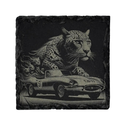Jaguar Spirit Engraved Slate Coaster Vibeartz