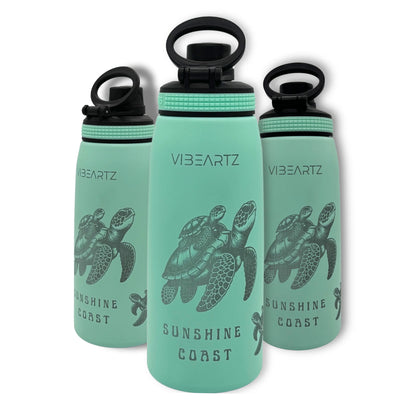 Sunshine Coast Turtle Edition - Insulated Water Bottle 780ml Vibeartz