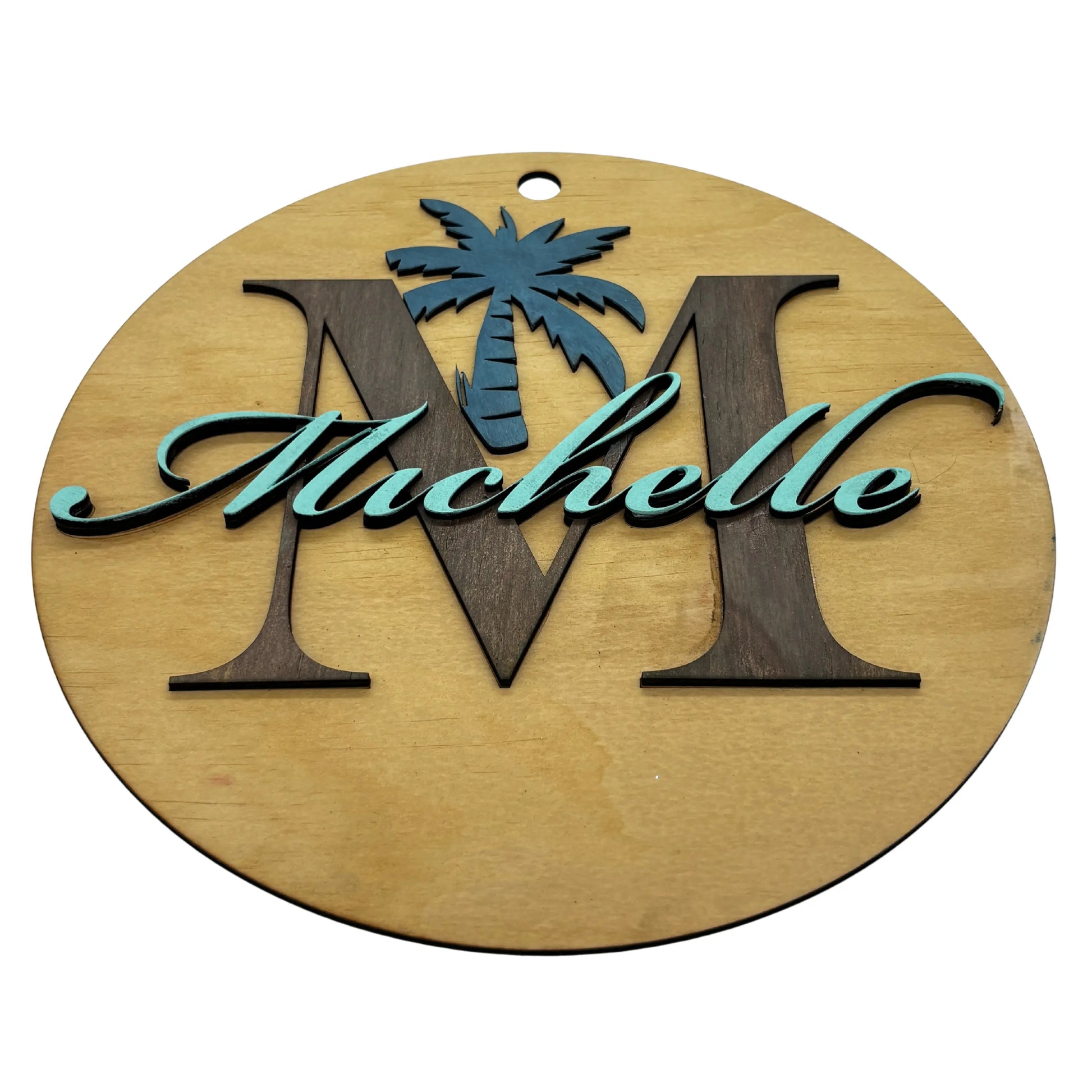 Tropical Elegance – Personalized Wooden Name Sign Vibeartz