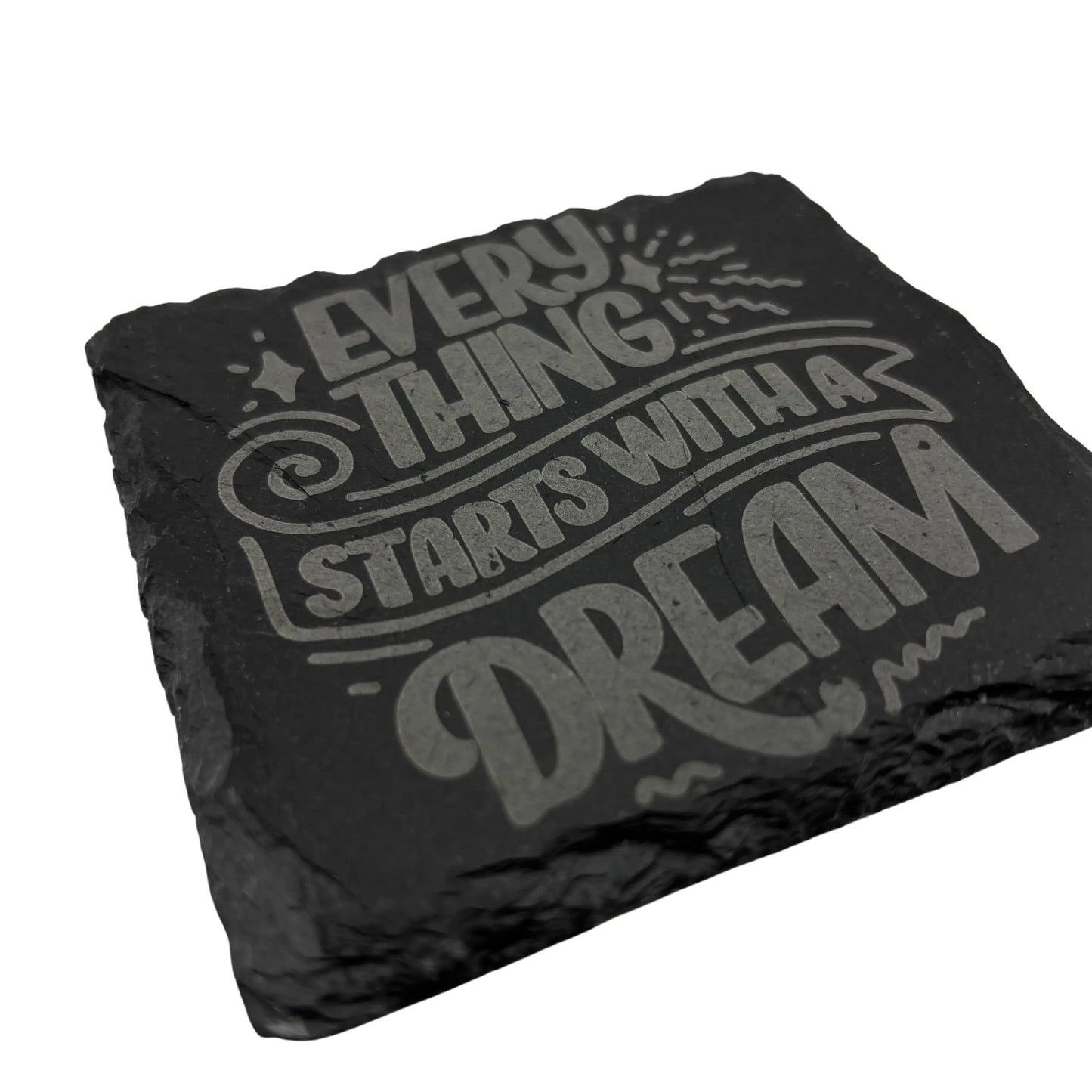 InspireSlate – Engraved Motivational Slate Coaster Vibeartz