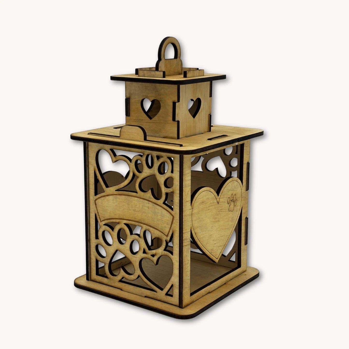 Personalized Wooden Pet Memorial Lantern - Cat Vibeartz