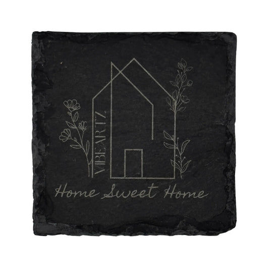 Home Sweet Home 2 - Engraved Slate Coaster Vibeartz