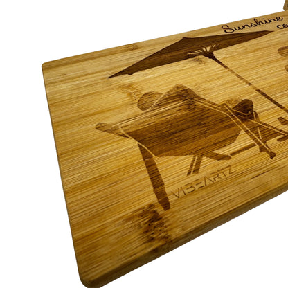 Serving Short Bamboo Board Bamboo - Sunshine Coast style Vibeartz