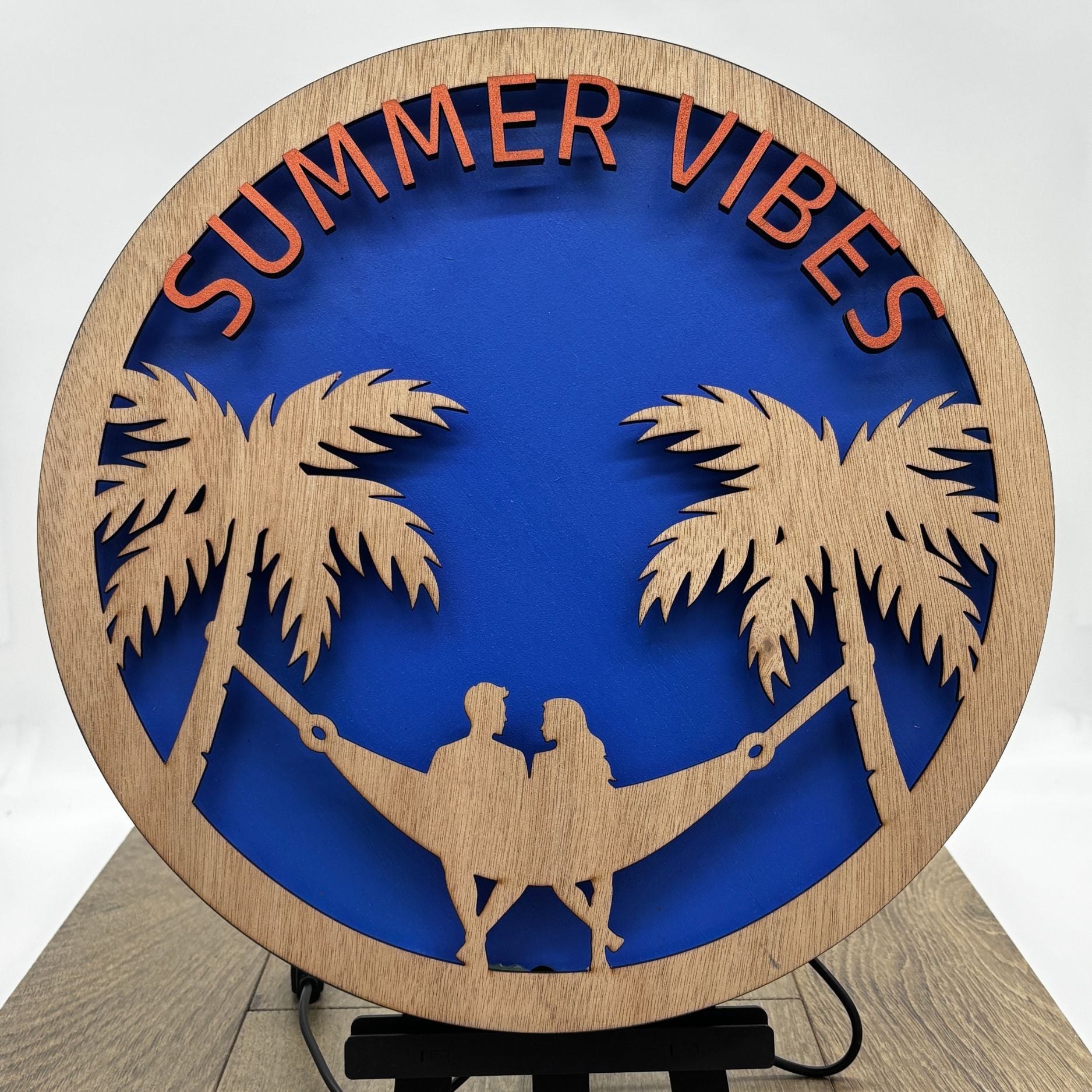 Wooden LED Light Lamp – Summer Vibes