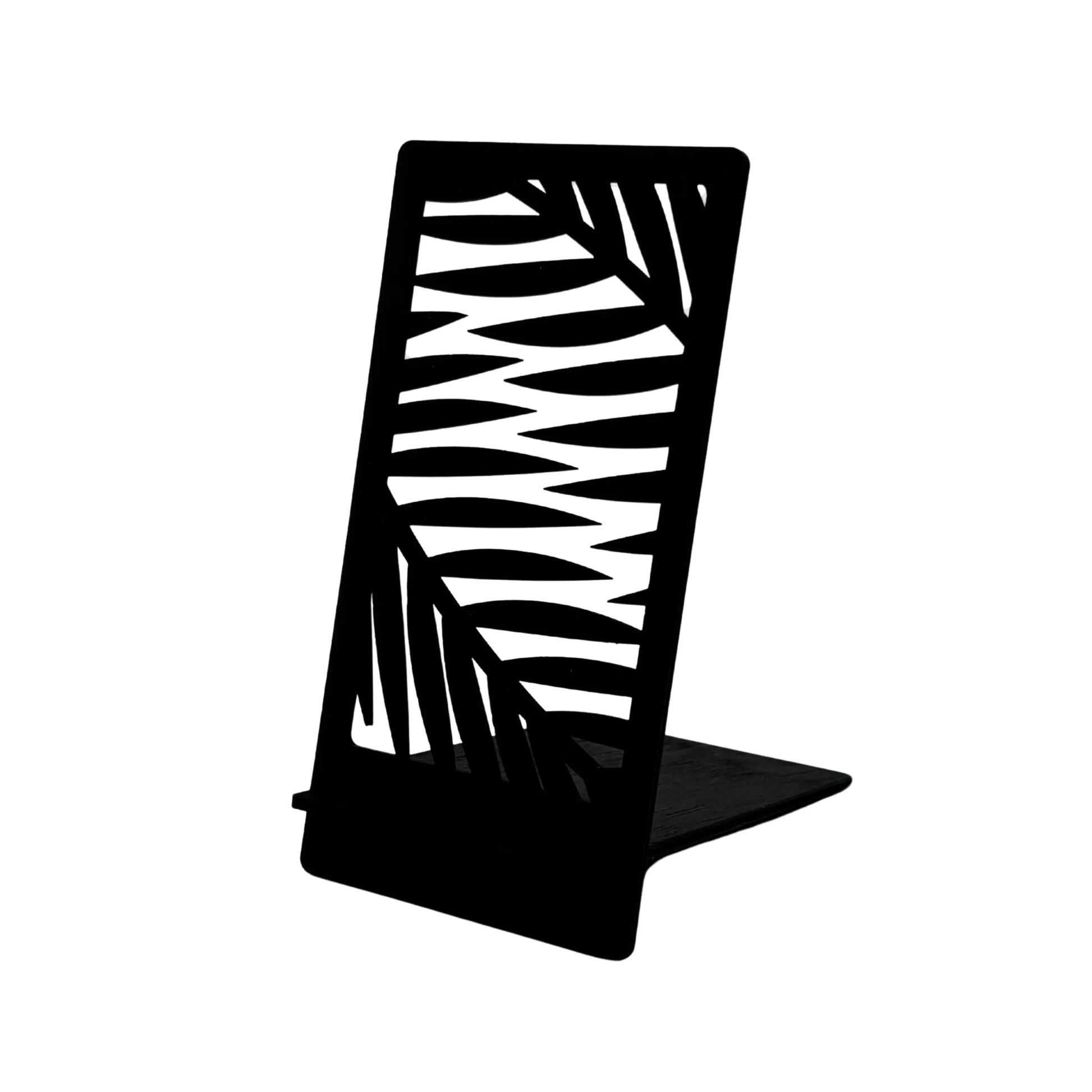 Floral Palm Leaves Wooden Phone Stand – Tropical Elegance Vibeartz