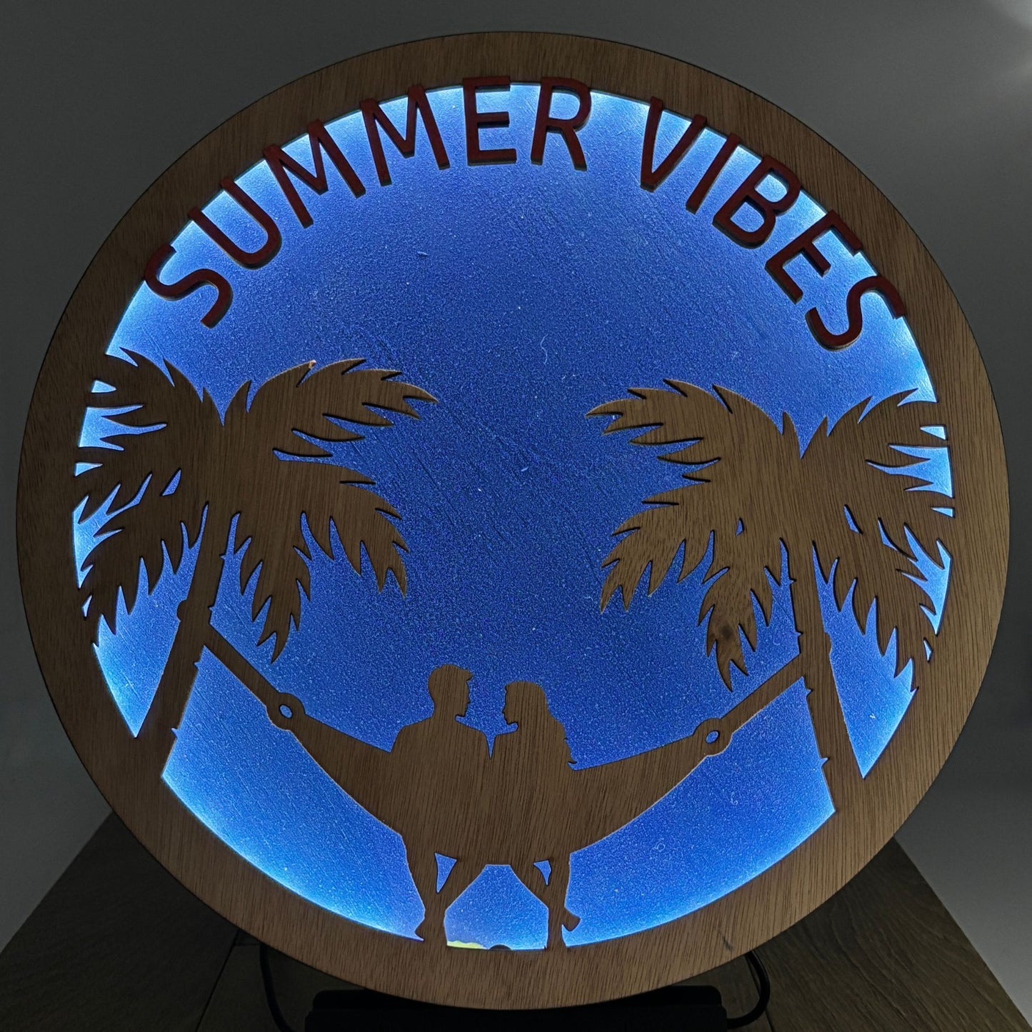 Wooden LED Light Lamp – Summer Vibes