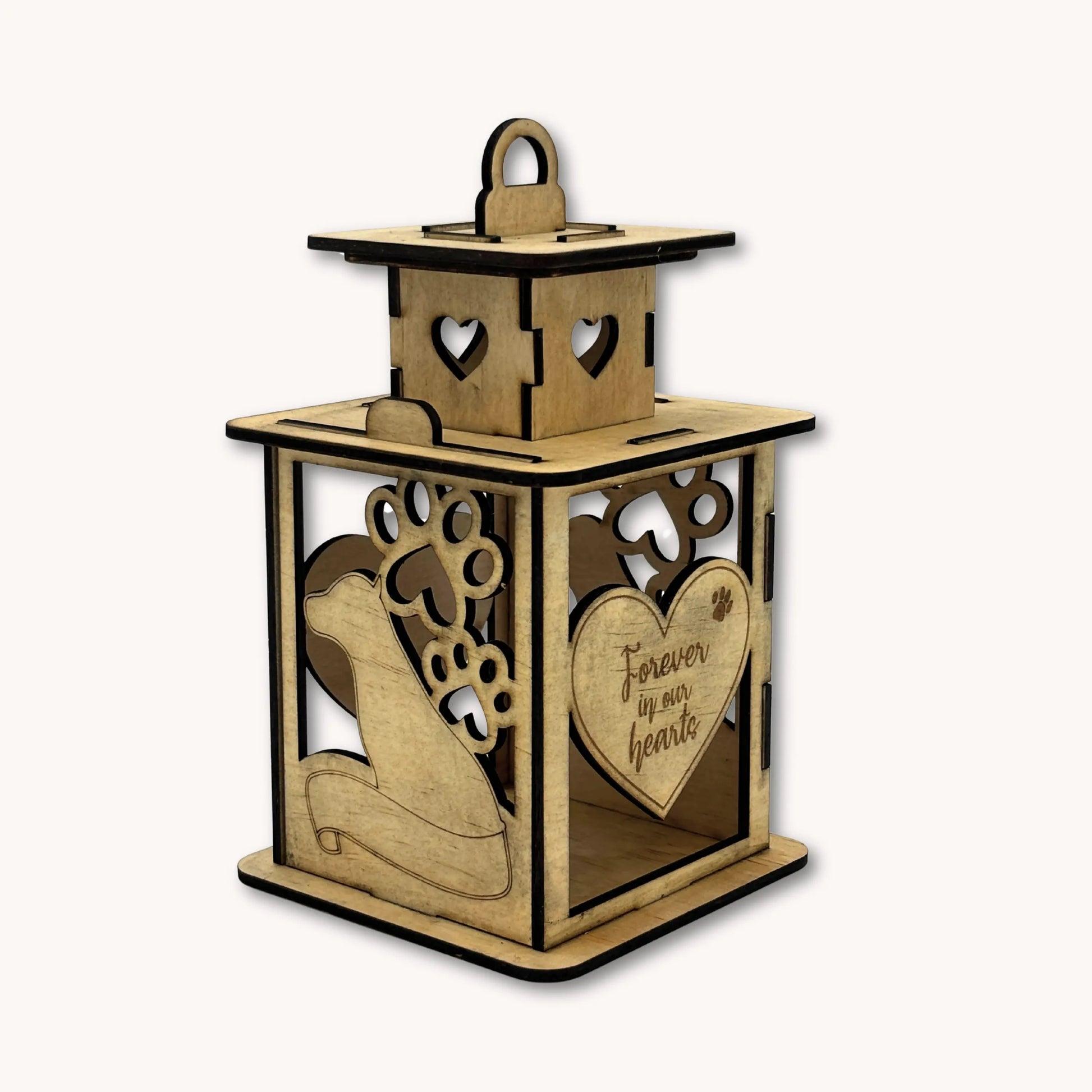 Personalized Wooden Pet Memorial Lantern - Dog Vibeartz