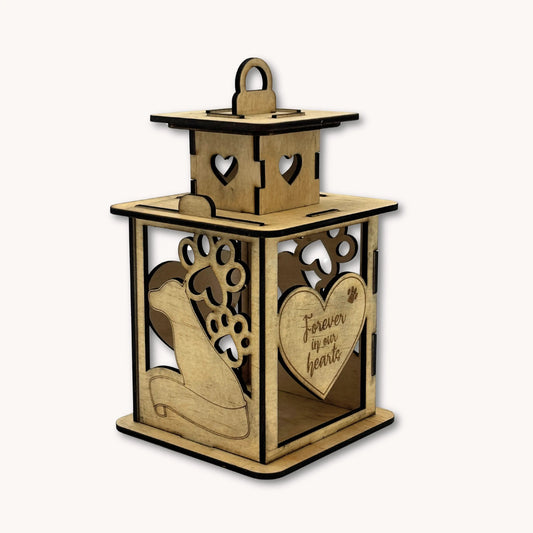 Personalized Wooden Pet Memorial Lantern - Dog Vibeartz