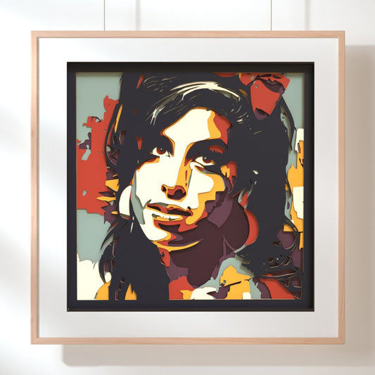 Amy Winehouse Multilayer Shadow Box Frame Art