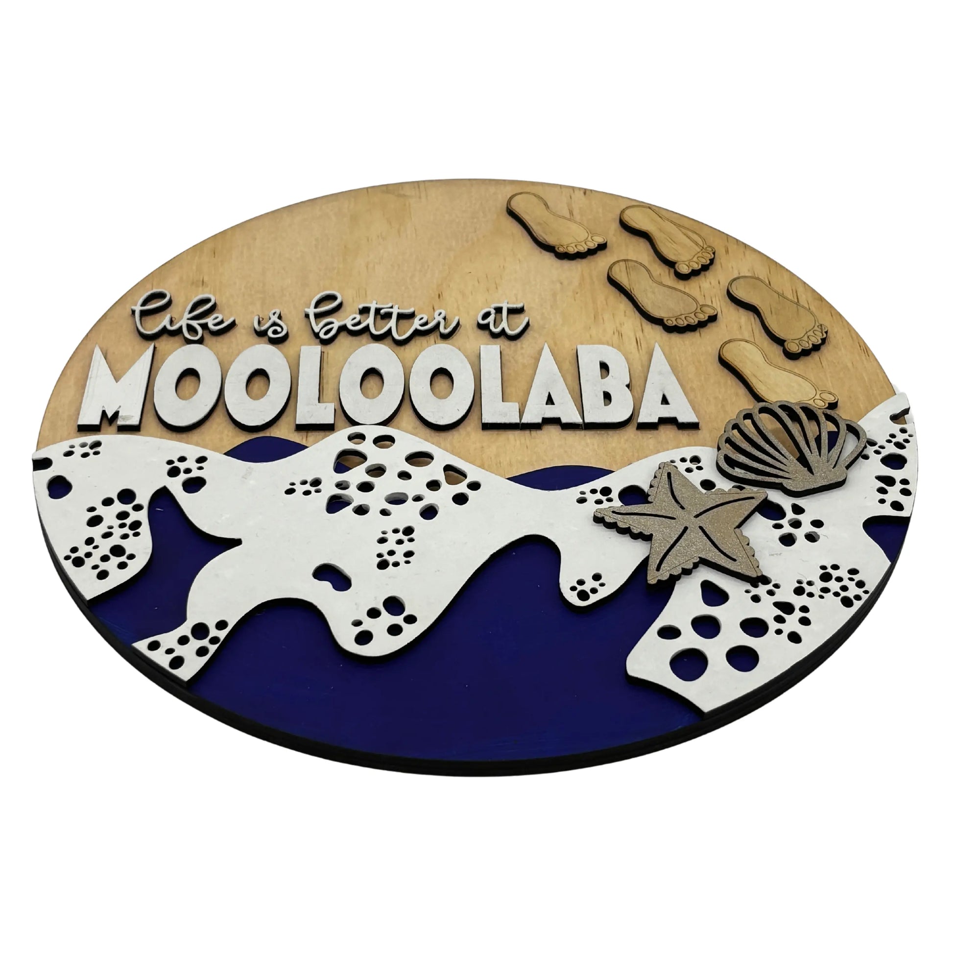 Life is Better at Mooloolaba – Engraved Wooden Wall Art Vibeartz