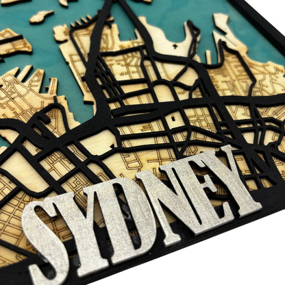 3D Multilayered Map of Sydney Vibeartz