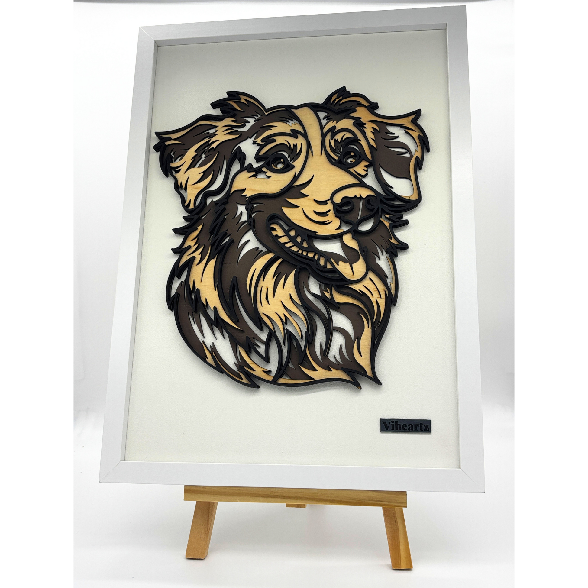 Golden Retriever – Framed Wooden Dog Wall Art