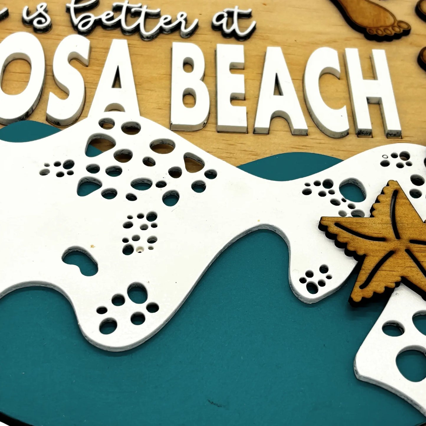 "Life is Better at Noosa Beach" Multilayer Wooden Sign Vibeartz