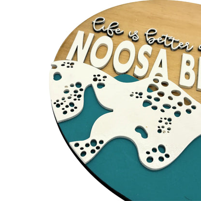 "Life is Better at Noosa Beach" Multilayer Wooden Sign Vibeartz