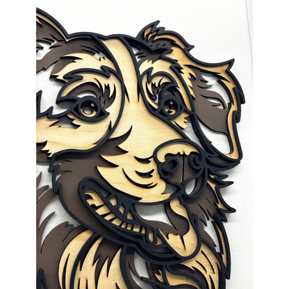 Golden Retriever – Framed Wooden Dog Wall Art