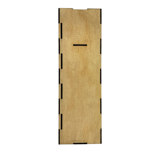 Classic Wooden Wine Box - Natural (Build your own) Vibeartz