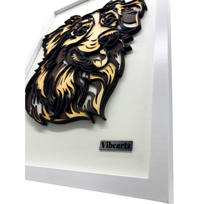 Golden Retriever – Framed Wooden Dog Wall Art