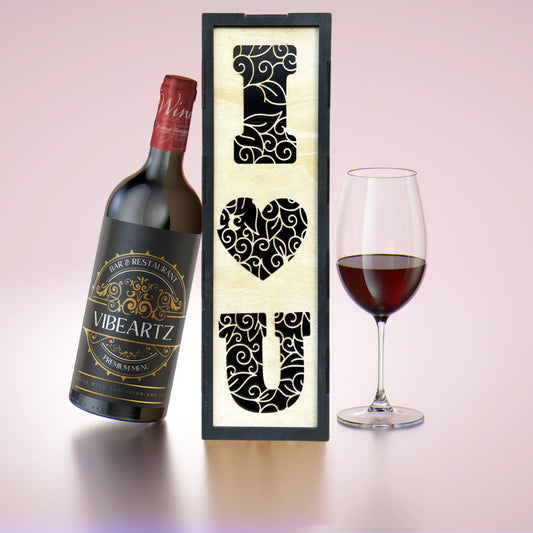 Timeless Romance: Wooden Wine Box Vibeartz