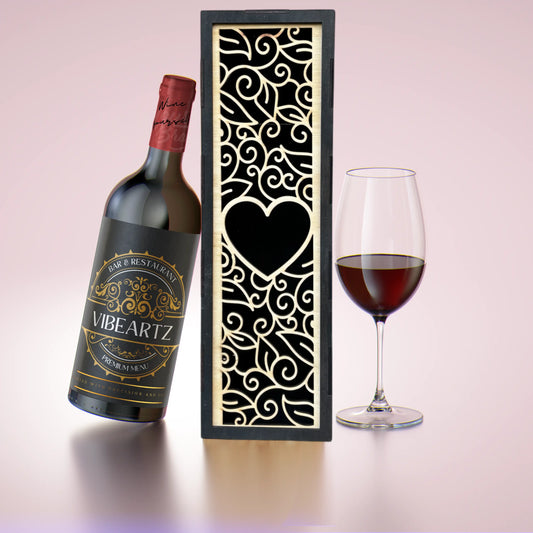 Wine & Romance - Wooden Wine Box Vibeartz