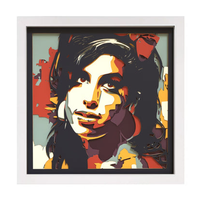 Amy Winehouse Multilayer Shadow Box Frame Art