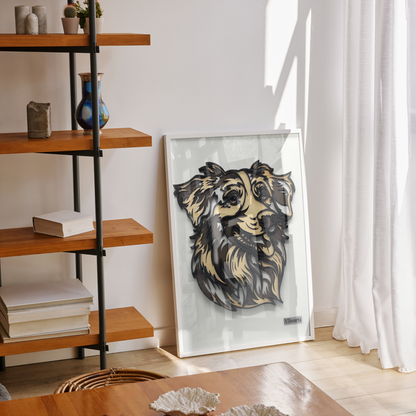 Golden Retriever – Framed Wooden Dog Wall Art