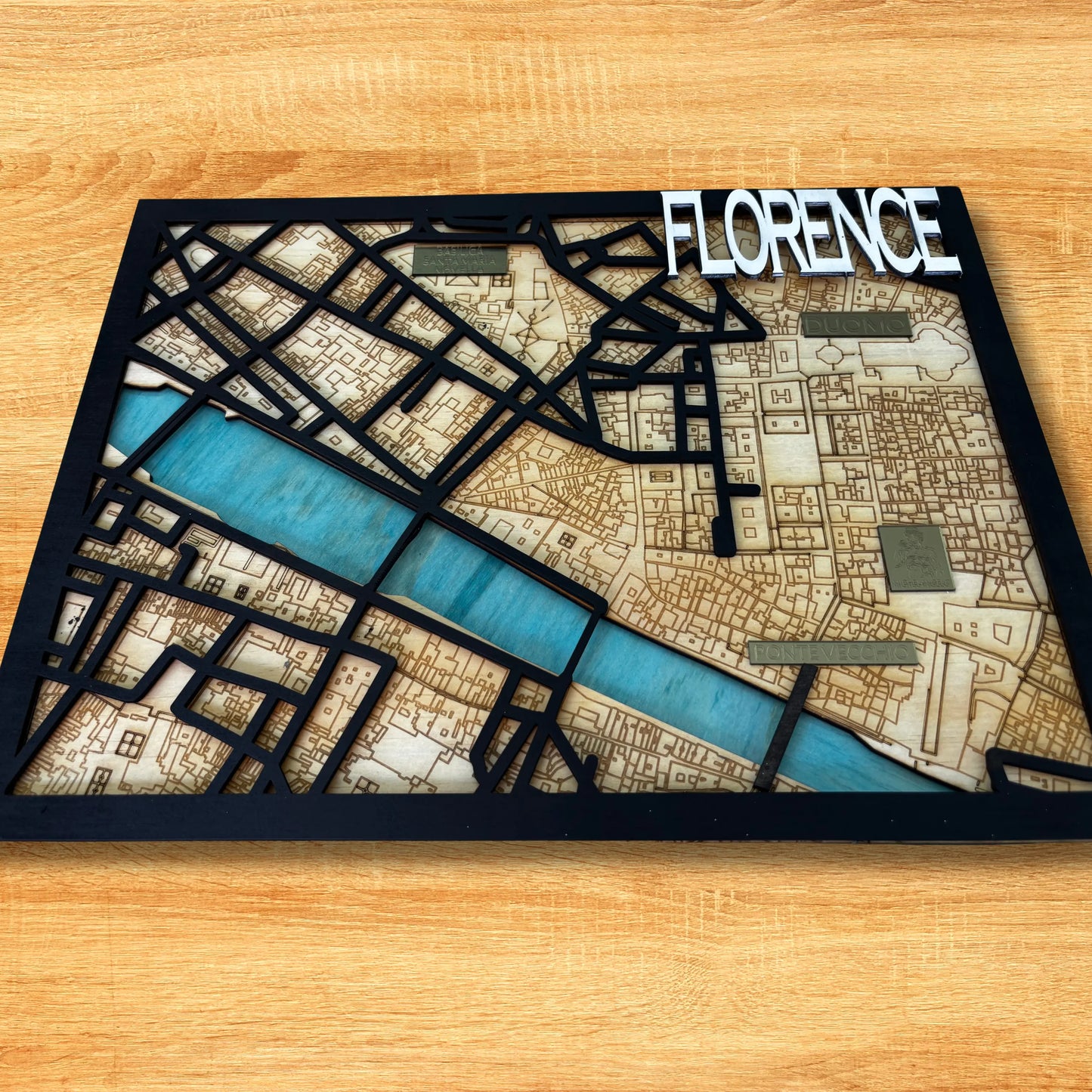 3D Multilayered Map of Florence (Italy) Vibeartz