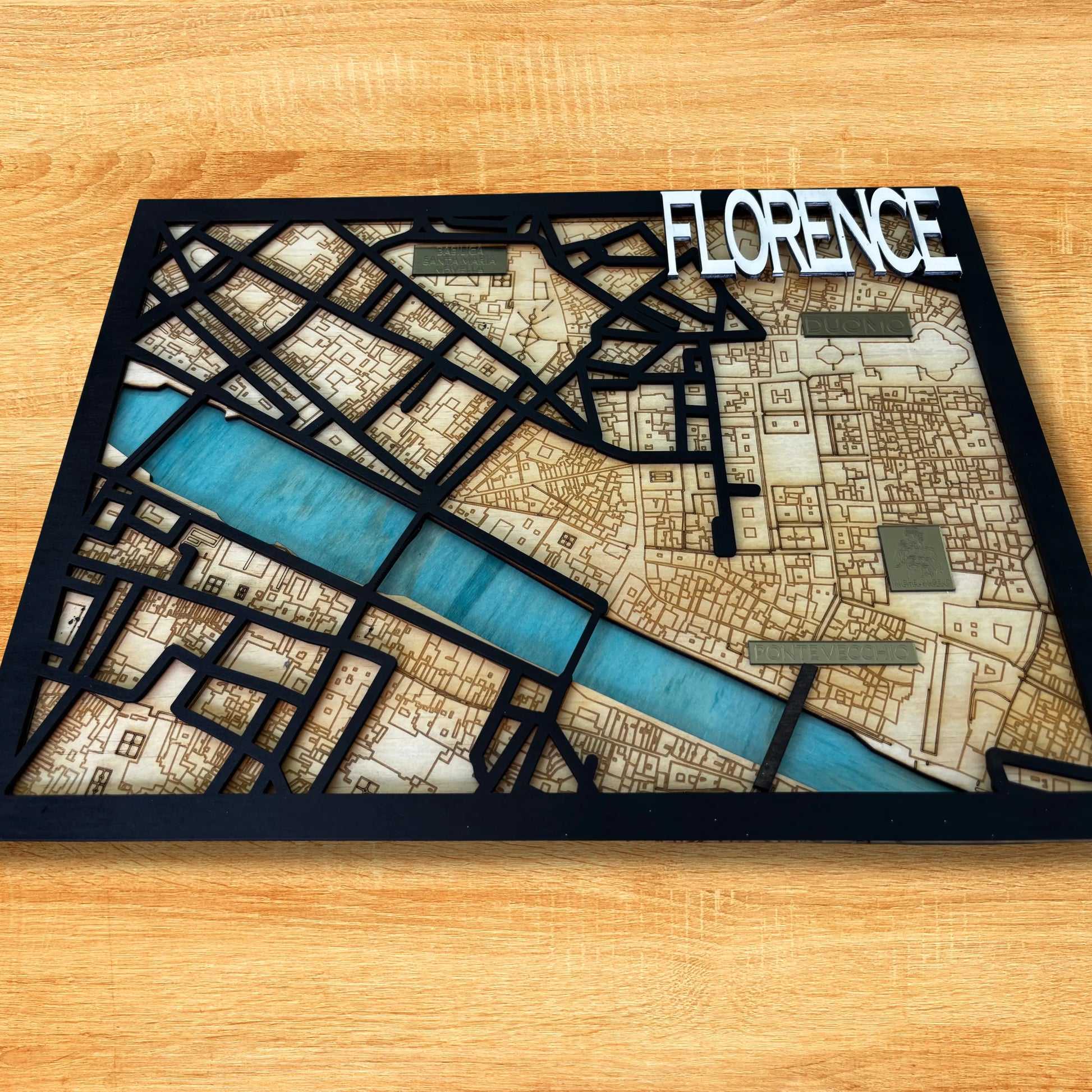 3D Multilayered Map of Florence (Italy) Vibeartz