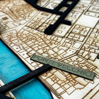 3D Multilayered Map of Florence (Italy) Vibeartz
