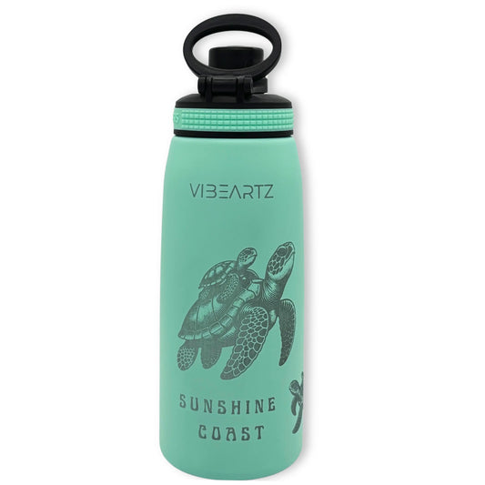 Sunshine Coast Turtle Edition - Insulated Water Bottle 780ml Vibeartz
