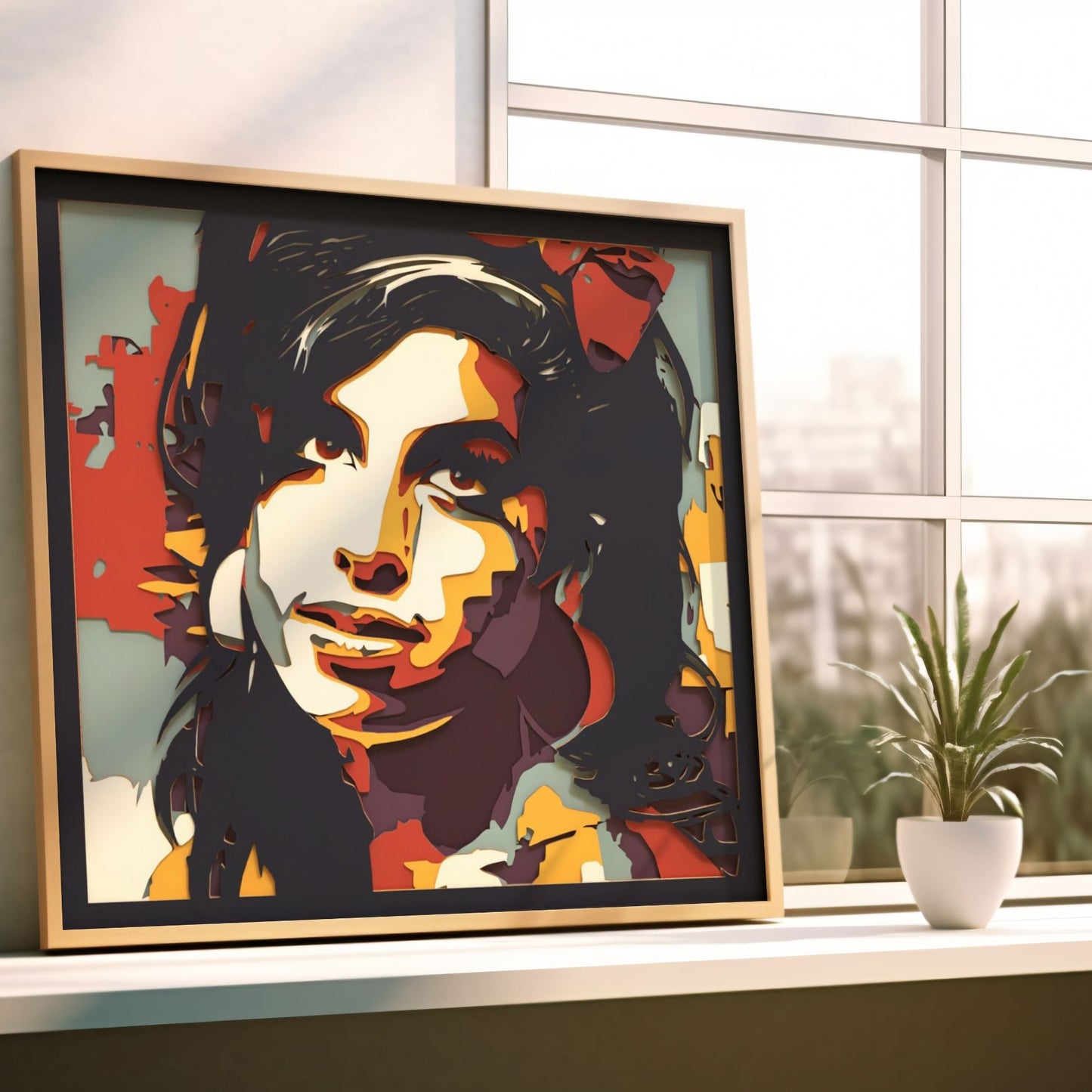 Amy Winehouse Multilayer Shadow Box Frame Art