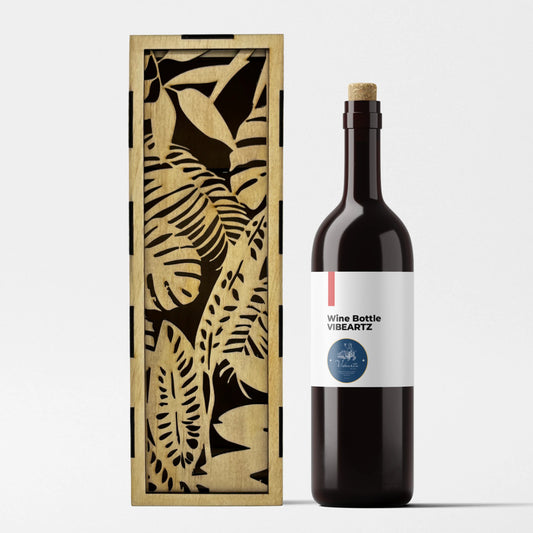 Floral & Tropical - Wooden Wine Box Vibeartz