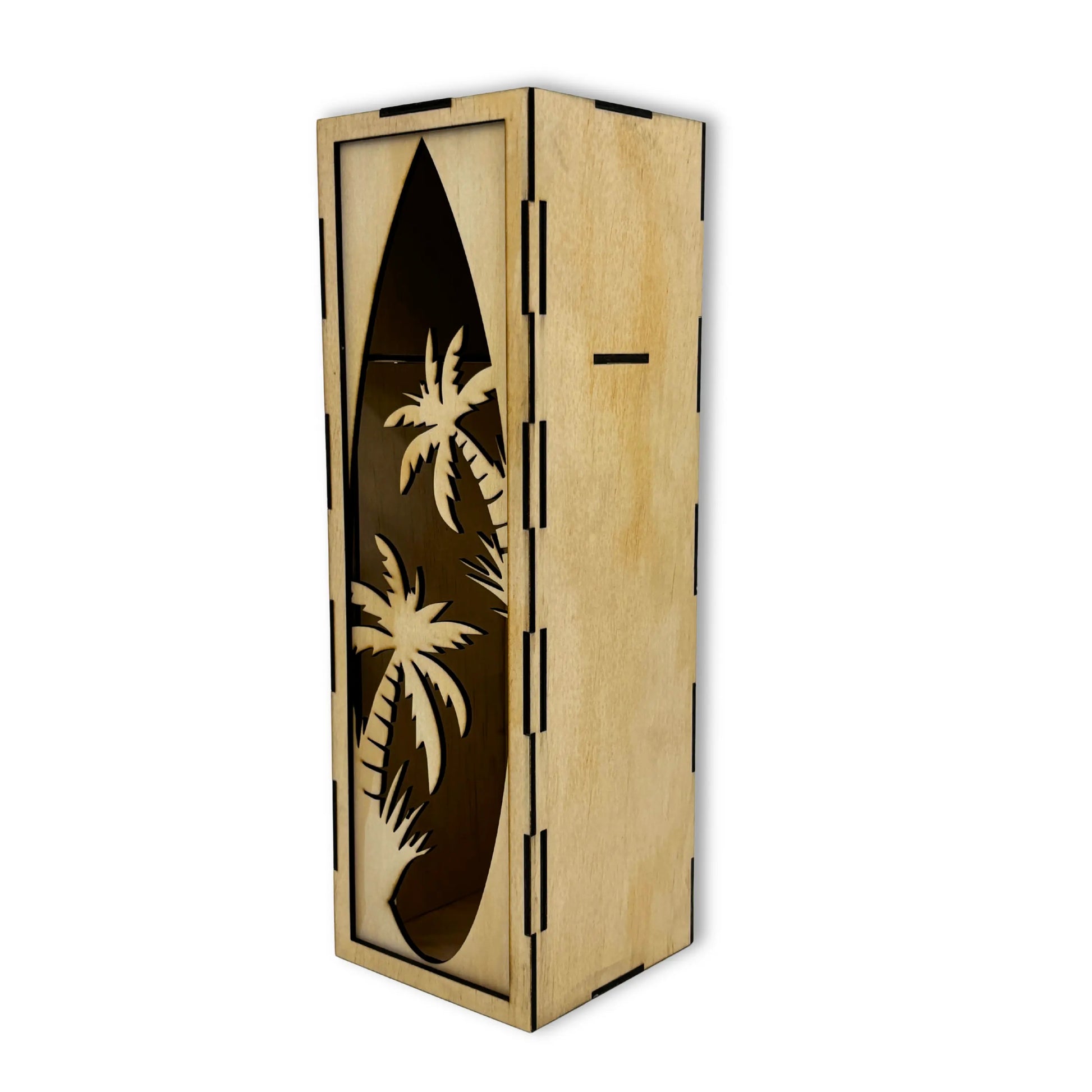 Coastal Vibes - Wooden Wine Box Vibeartz