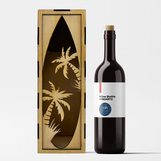 Wooden Wine Box - Coastal Vibes Style