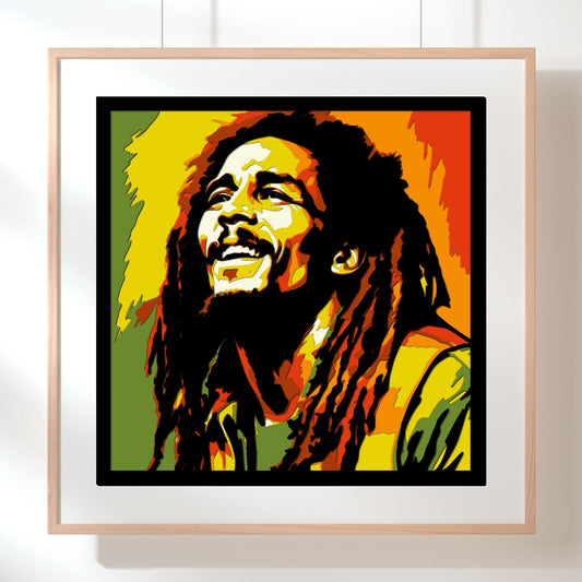 Bob Marley Multilayer Shadow Box Frame Art
