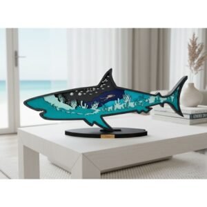 "Ocean Depths" Multilayer Shark Sculpture