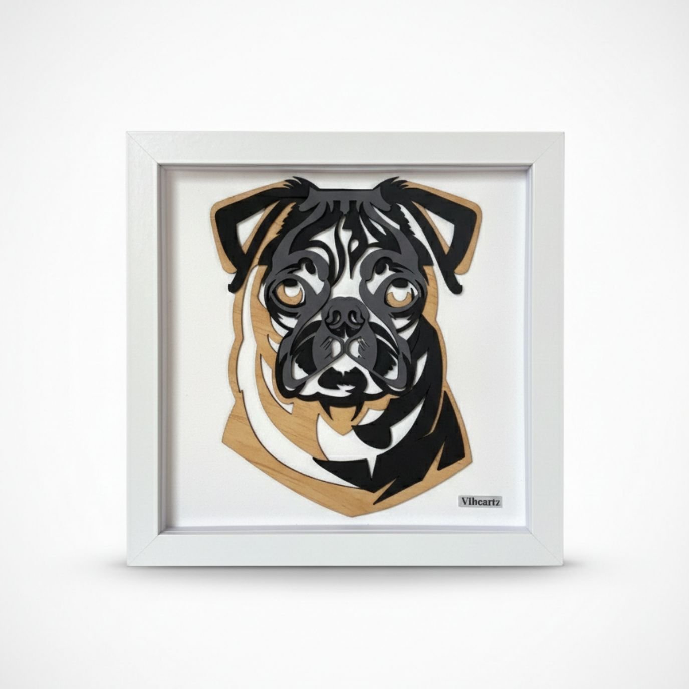 Pug 3D Shadow Box Art - Image 3
